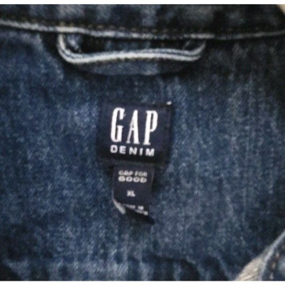 Girls Gap Denim Jacket XL Blue Classic Long Sleeve Jean Coat 100% Cotton - Picture 4 of 9